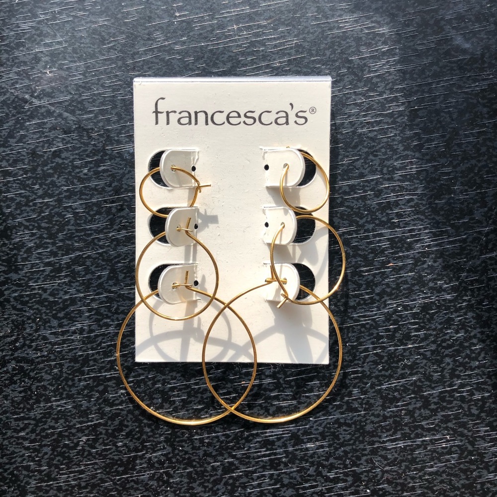 New Thin Gold Hoop Earring Set